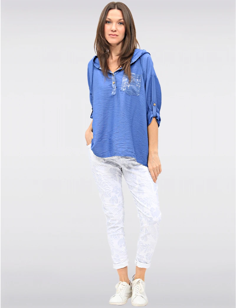 Pantalon Tropical Froissé par Froccella