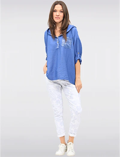 Pantalon Tropical Froissé par Froccella