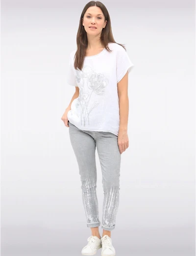 Pantalon Ajusté Froissé par Froccella