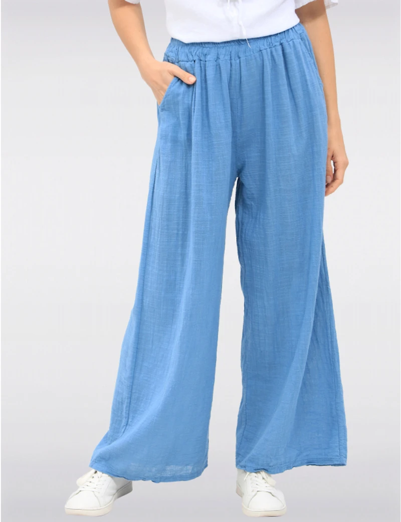 Pantalon Large Coton Froccella