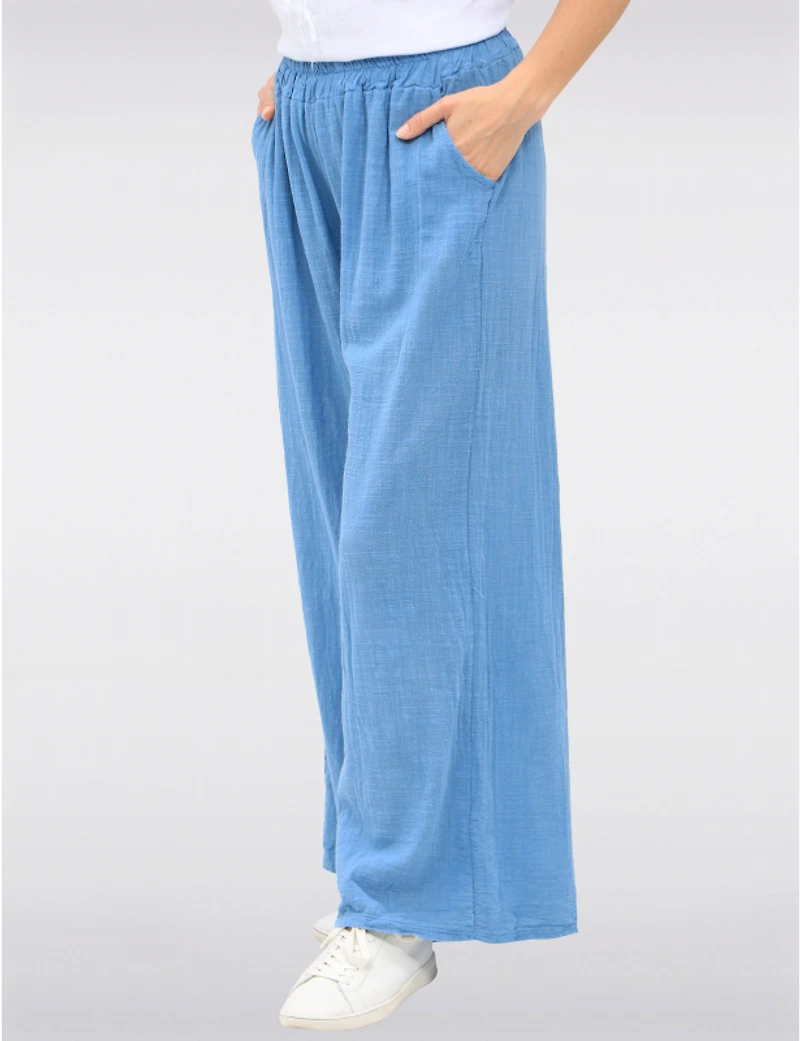 Pantalon Large Coton Froccella