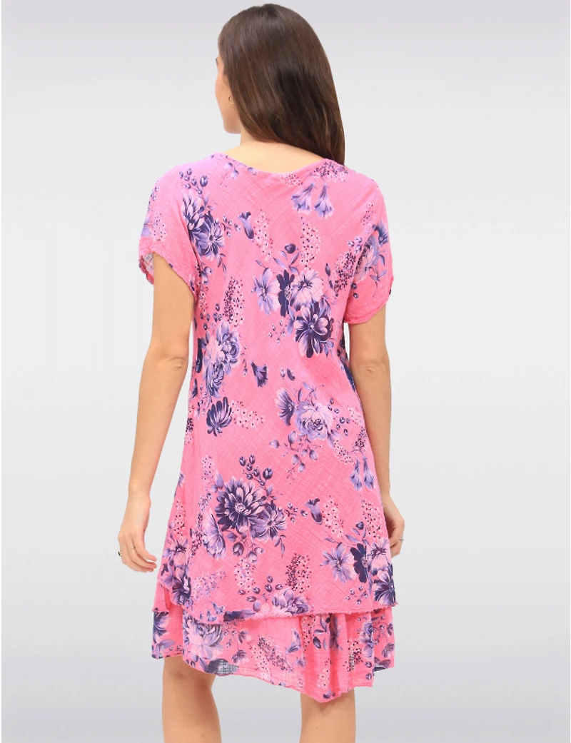 Robe V-neck Fleurie Froccella