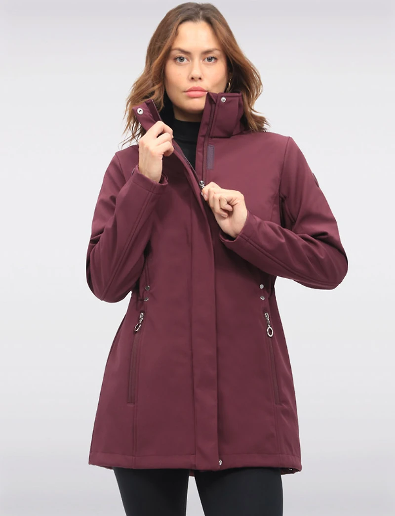 Manteaux | La maison du Manteau au Québec Actif À Capuche Amovible Softshell Réglable Breathe-tech® Vegan Par Saki
