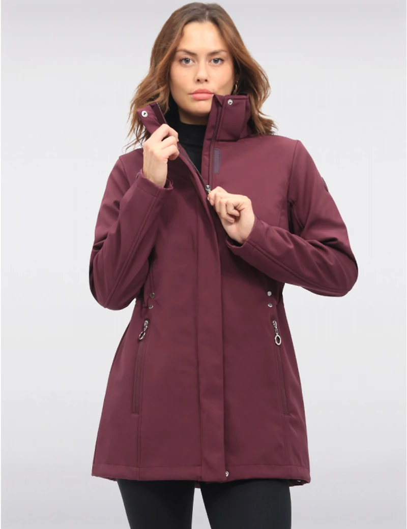 Manteaux | La maison du Manteau au Québec Actif À Capuche Amovible Softshell Réglable Breathe-tech® Vegan Par Saki