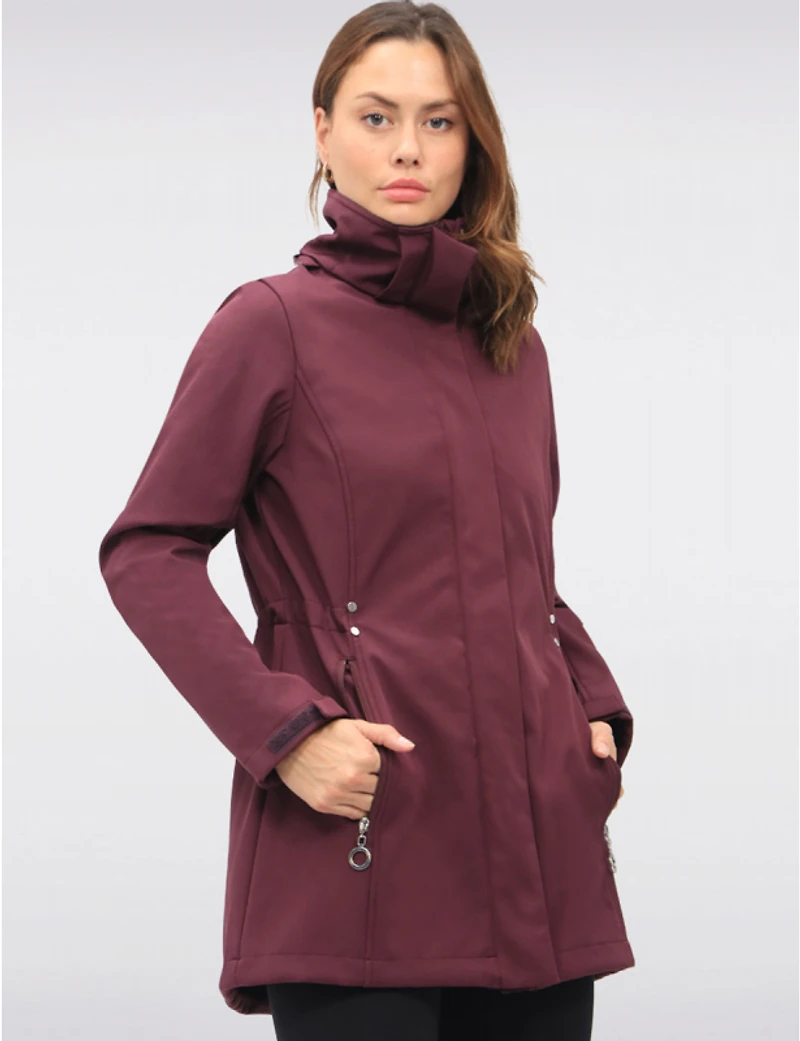 Manteaux | La maison du Manteau au Québec Actif À Capuche Amovible Softshell Réglable Breathe-tech® Vegan Par Saki