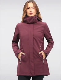 Manteaux | La maison du Manteau au Québec Actif À Capuche Amovible Softshell Réglable Breathe-tech® Vegan Par Saki