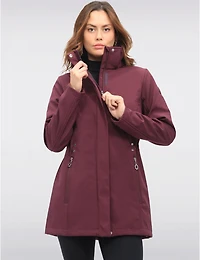 Manteaux | La maison du Manteau au Québec Actif À Capuche Amovible Softshell Réglable Breathe-tech® Vegan Par Saki