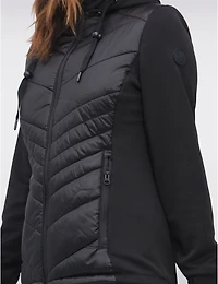 Manteaux | La maison du manteau au Québec Veste Matelassée Vegan Breathe-tech® Avec Manches Et Capuche en Tricot Par Saki