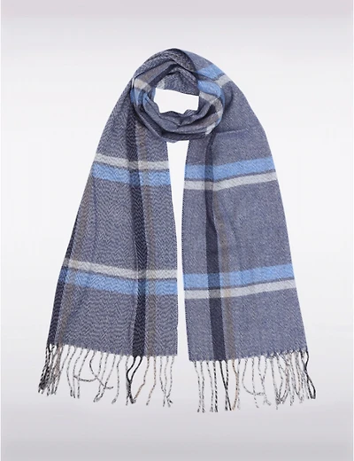 Manteaux | La maison du manteau au Québec Foulard Intemporel à Rayures Verticales avec Franges Raffinées