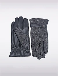 Gants en Cuir PU pour Hommes avec Ceinture Tricotée