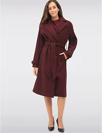 Manteaux | La maison du Manteau au Québec Long Chic à Double Boutonnage Ceinture Amovible & Fente Dos par Sebby