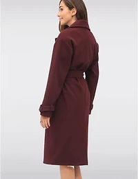 Manteaux | La maison du Manteau au Québec Long Chic à Double Boutonnage Ceinture Amovible & Fente Dos par Sebby