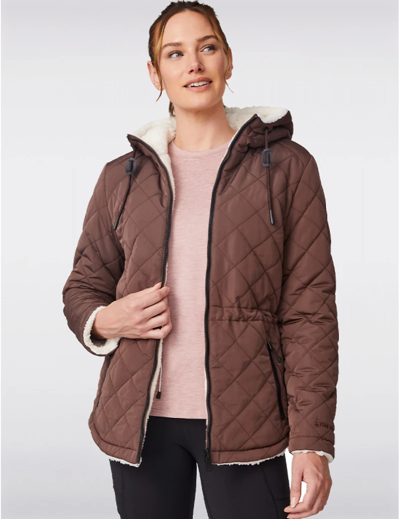Manteaux | La maison du manteau au Québec Veste Matelassée Réversible en Sherpa par Free Country