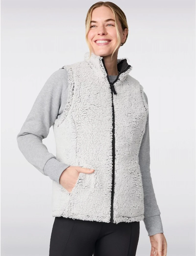 Manteaux | La maison du manteau au Québec Gilet Sherpa Matelassé Réversible et Écologique par Free Country