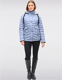 Manteaux | La maison du manteau au Québec Doudoune Matelassée Avec Poches À Rabat Zippées Et Capuche Amovible Par Danwear