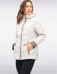 Manteaux | La maison du manteau au Québec Veste Matelassée À Bordures Brunes Poches Zippées & Capuche Amovible Par Danwear