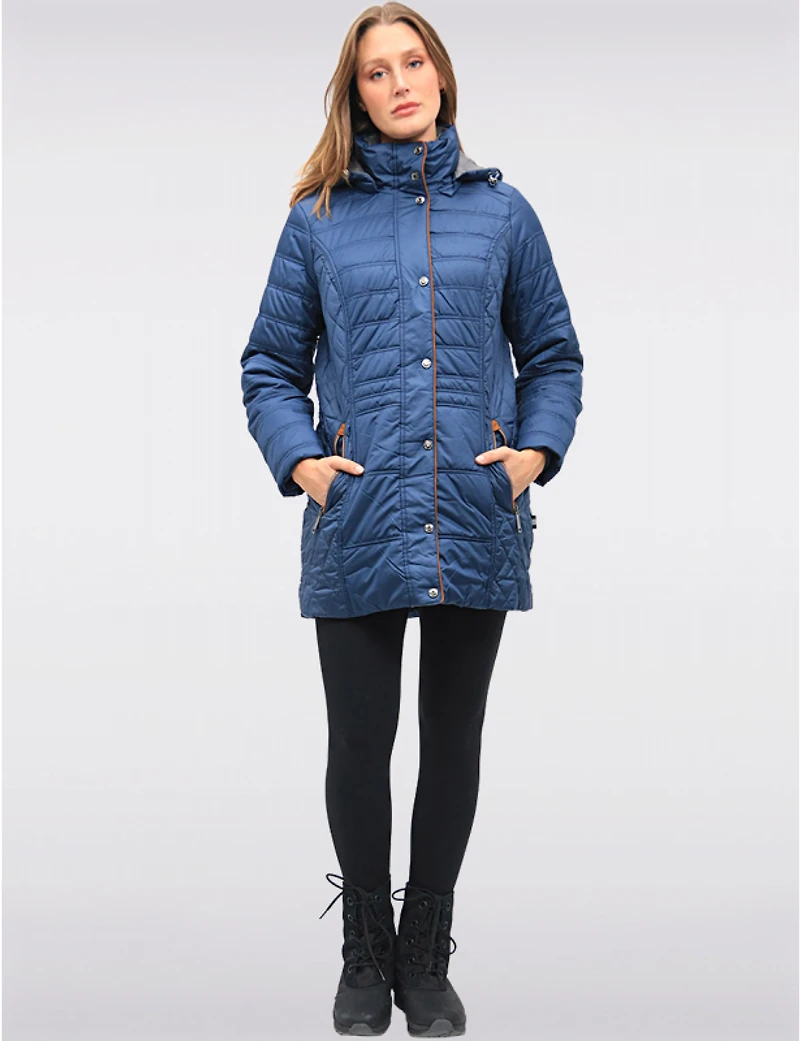 Veste matelassée Danwear à capuche amovible – Offres Black Friday