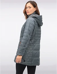 Manteaux | La maison du manteau au Québec Veste Matelassée Diamant À Bordures Brunes Poches & Capuche Amovible Par Danwear