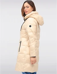 Doudoune Légère Matelassée Zippée en Duvet avec Capuche Attachée par Normann