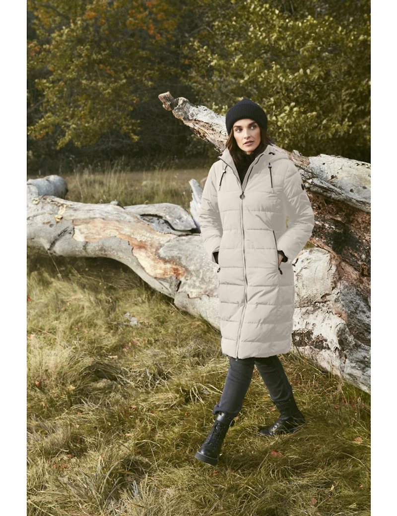 Doudoune Longue Matelassée & Isolante à Fini Avec Capuche Amovible Par Frandsen