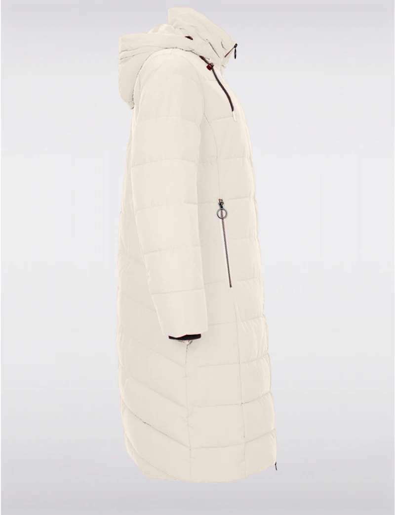 Doudoune Longue Matelassée & Isolante à Fini Avec Capuche Amovible Par Frandsen