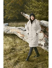 Doudoune Longue Matelassée & Isolante à Fini Avec Capuche Amovible Par Frandsen