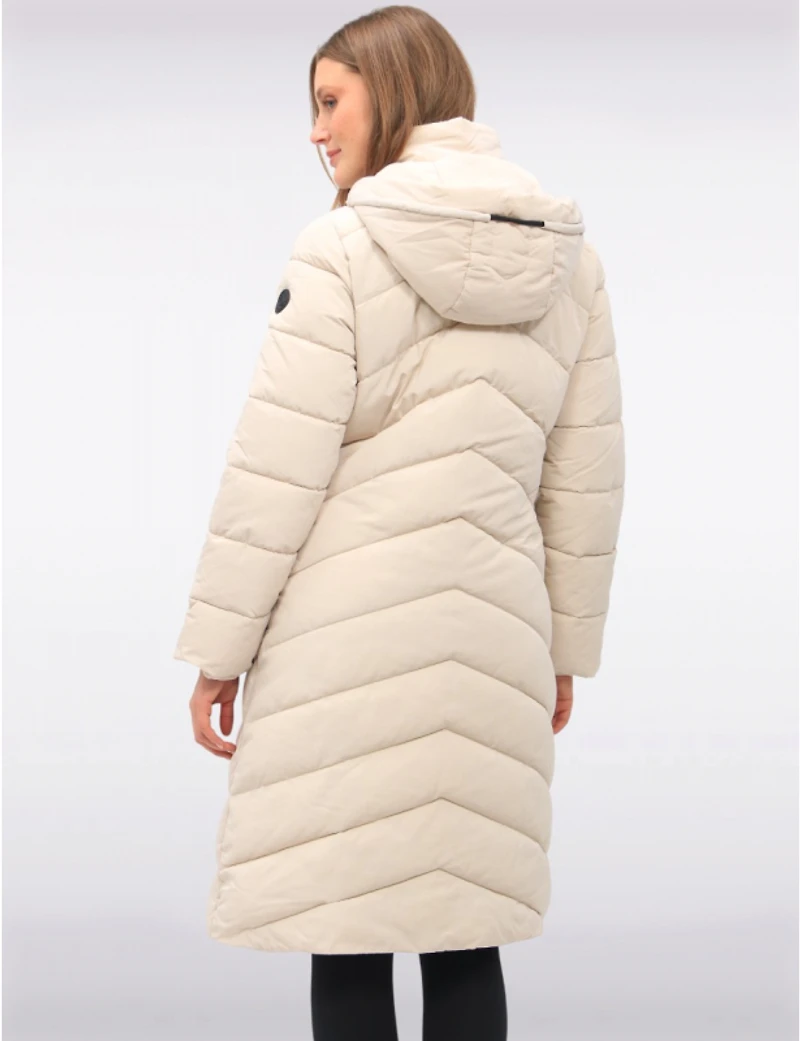 Doudoune Longue Matelassée & Isolante à Fini Avec Capuche Amovible Par Frandsen