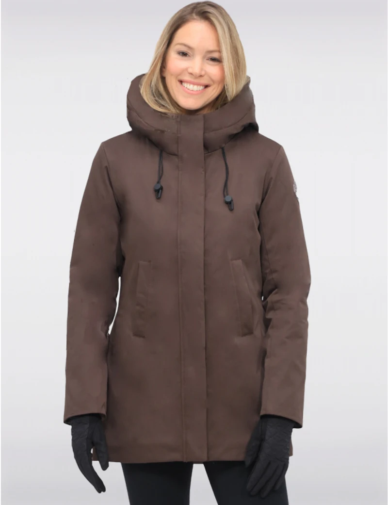 Veste Parka Vegan À Taille Ajustable Doublure Matelassée Eco-down Par Point Zero