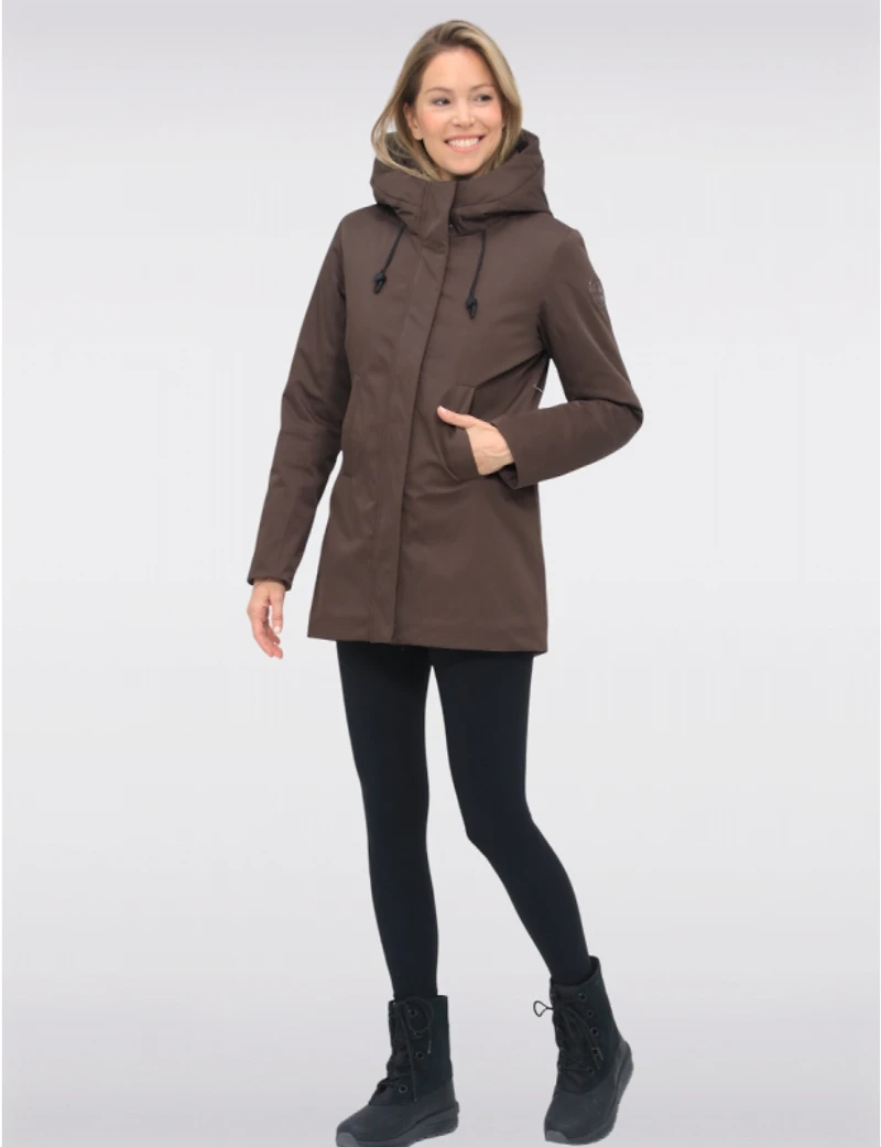 Veste Parka Vegan À Taille Ajustable Doublure Matelassée Eco-down Par Point Zero