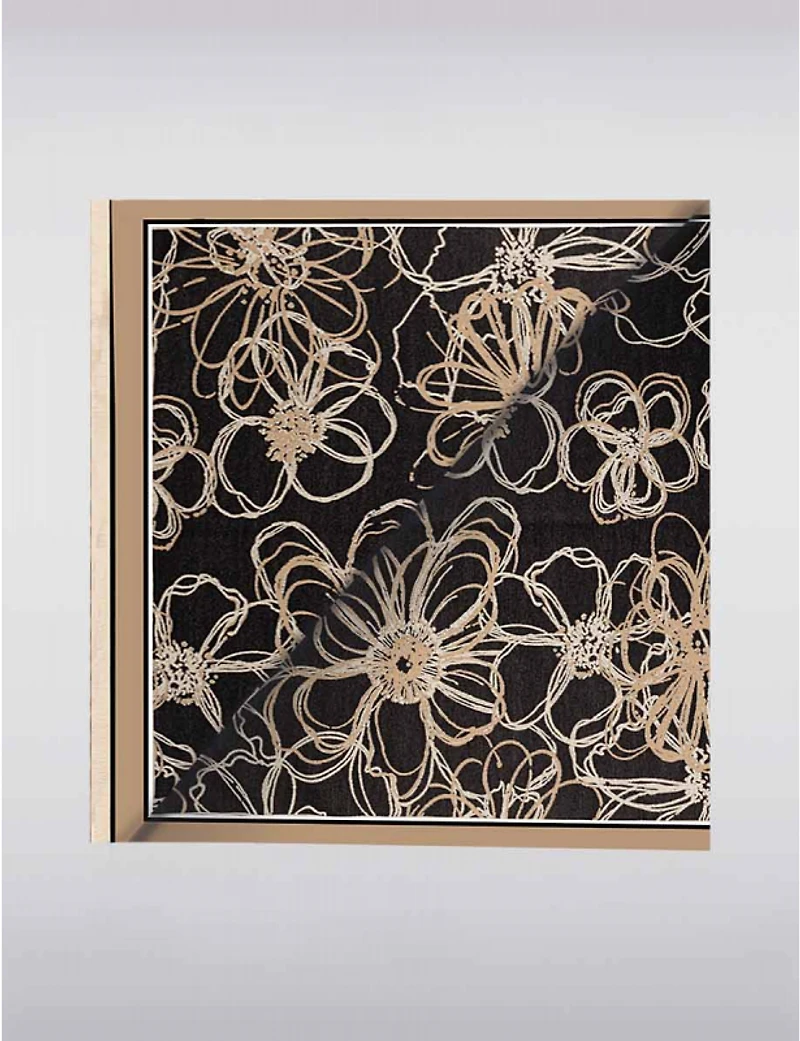 Manteaux Manteaux | La maison du manteau au Québec Foulard Oblong Exquis à Imprimé Floral Abstrait avec Frange Raffinée