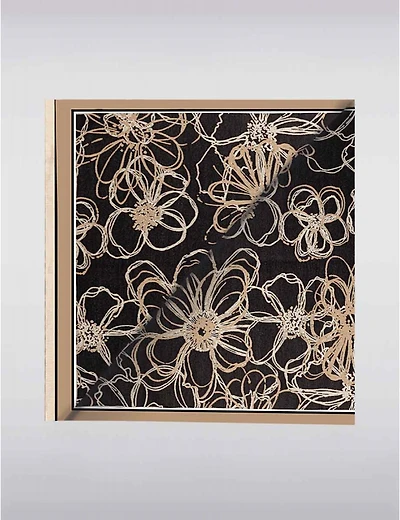 Manteaux Manteaux | La maison du manteau au Québec Foulard Oblong Exquis à Imprimé Floral Abstrait avec Frange Raffinée