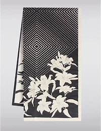 Manteaux Manteaux | La maison du manteau au Québec Foulard Oblong Réversible à Franges avec Patchwork & D’Imprimés Floraux