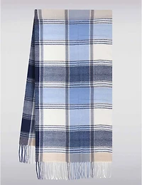 Manteaux | La maison du manteau au Québec Foulard Léger Doux à Carreaux avec Franges aux Deux Extrémités