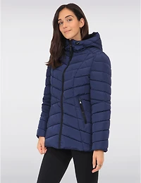 Chic Veste Végan Matelassée En Eco-Duvet Polyloft® avec Capuche par Snoboll