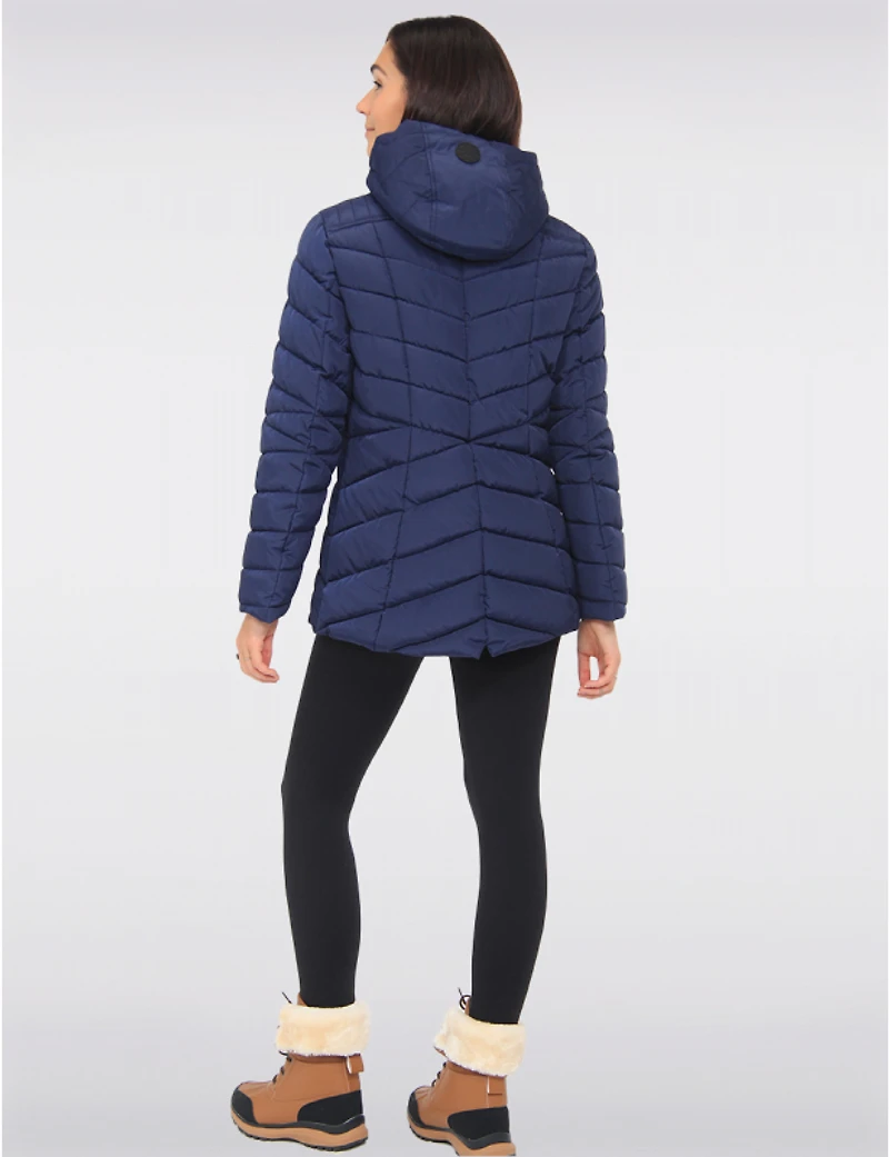 Chic Veste Végan Matelassée En Eco-Duvet Polyloft® avec Capuche par Snoboll