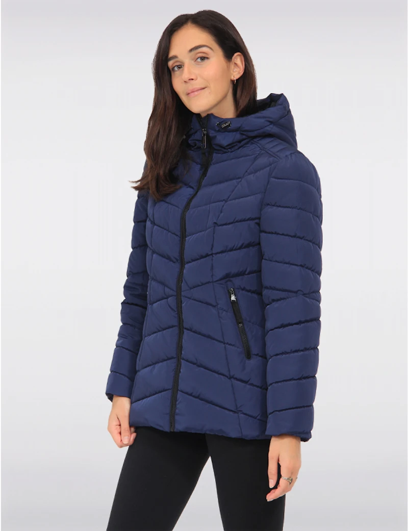 Chic Veste Végan Matelassée En Eco-Duvet Polyloft® avec Capuche par Snoboll