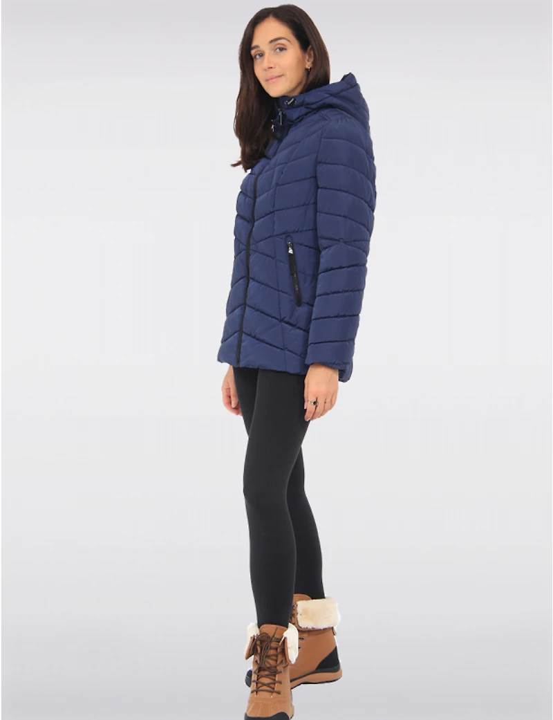 Chic Veste Végan Matelassée En Eco-Duvet Polyloft® avec Capuche par Snoboll