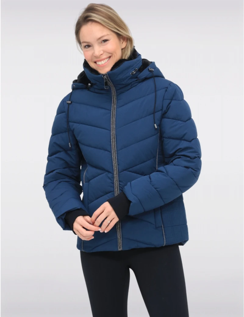 Doudoune Polyloft® Vegan Courte Et Capuche Amovible Doublée Douce Par Snoboll