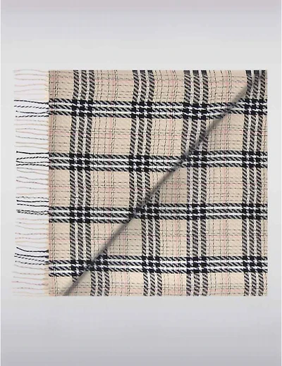 Manteaux | La maison du manteau au Québec Écharpe Oblong Douce & Légère à Carreaux avec Franges des Deux Côtés