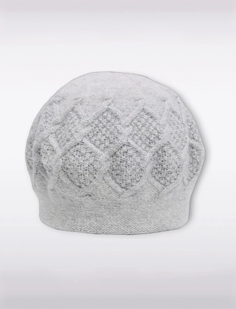 Béret Élégant Doublé Extensible à Motif Géométrique Texturé