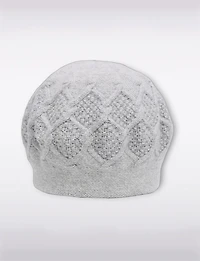 Béret Élégant Doublé Extensible à Motif Géométrique Texturé