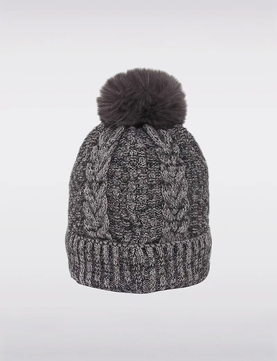 Manteaux Manteaux | La maison du manteau au Québec Tuque Tricotée Torsadée à Doublure en Fausse Fourrure et Pompon