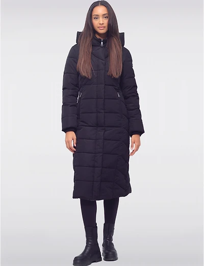 Manteau Long Léger & Recyclé Éco-Doudoune Vegan Sonora® Avec Capuche par Loop