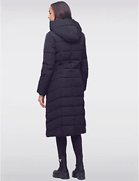 Manteau Long Léger & Recyclé Éco-Doudoune Vegan Sonora® Avec Capuche par Loop