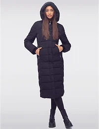 Manteau Long Léger & Recyclé Éco-Doudoune Vegan Sonora® Avec Capuche par Loop