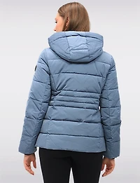 Doudoune Matte Courte Matelassée Avec Capuche Amovible Par North Explore