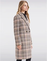 Manteaux | La maison du Manteau au Québec À Double Boutonnage Col Cranté Et Motif Pied-de-poule Par Ellen Tracy