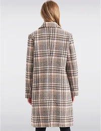 Manteaux | La maison du Manteau au Québec À Double Boutonnage Col Cranté Et Motif Pied-de-poule Par Ellen Tracy