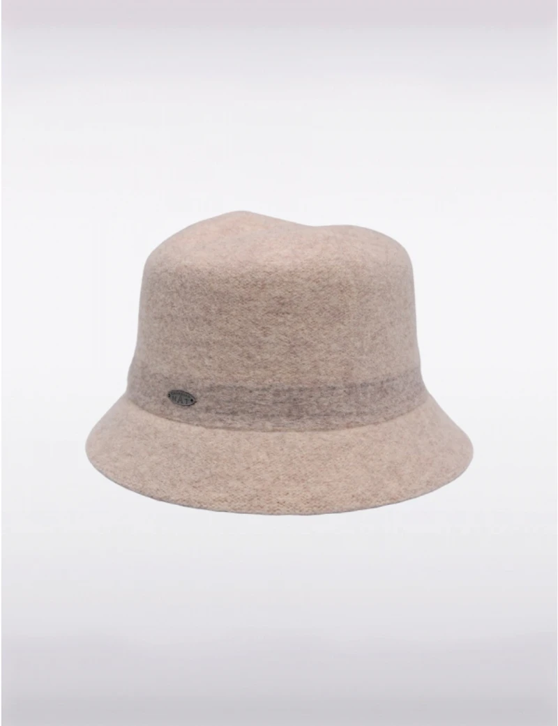 Chapeau Cloche Chic Compressible en Mélange de Laine avec Tour Tête Réglable