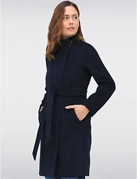 Manteaux | La maison du Manteau au Québec sophistiqué en laine mélangée zippée ceinture et grand col par Cole Haan